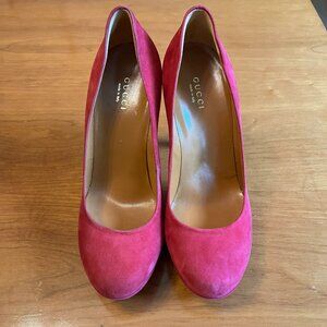 Gucci Suede Stilettos – Size 37 – Pink/Red – Never Worn